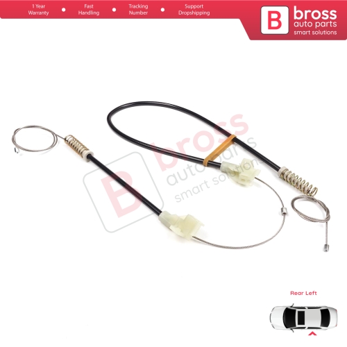 MANUAL Window Regulator Repair Set Rear Left Door for Land Rover Freelander MK1 L314 LN 1997-2006 3/5 Door ALR8179