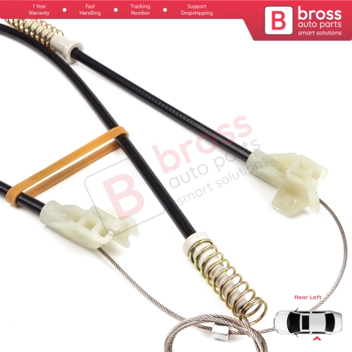 MANUAL Window Regulator Repair Set Rear Left Door for Land Rover Freelander MK1 L314 LN 1997-2006 3/5 Door ALR8179