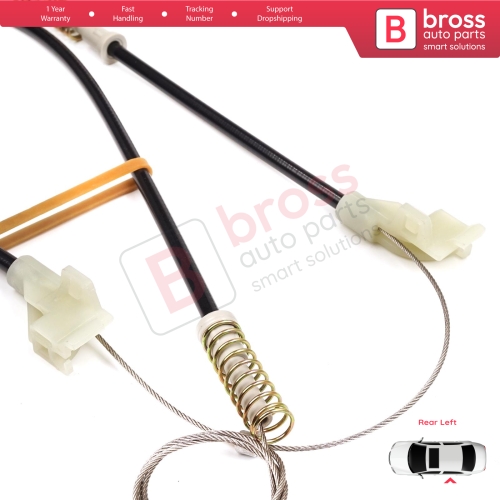 MANUAL Window Regulator Repair Set Rear Left Door for Land Rover Freelander MK1 L314 LN 1997-2006 3/5 Door ALR8179
