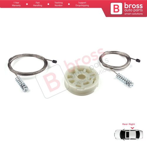Window Regulator Repair Kit Rear Right Door for Ford Focus MK1 4/5 Door Hatchback Sedan Estate Wagon 1143004