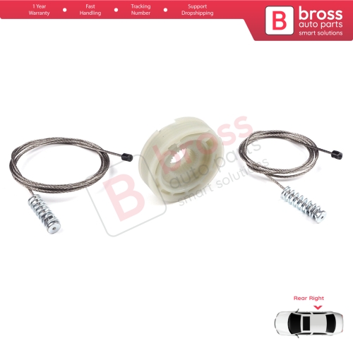 Window Regulator Repair Kit Rear Right Door for Ford Focus MK1 4/5 Door Hatchback Sedan Estate Wagon 1143004