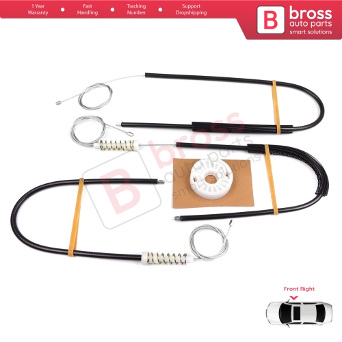 Window Regulator Repair Kit Front Right for Audi A8 S8 Quattro MK2 D3 4E 4E2 4E8 2002-2010 4E0837462B