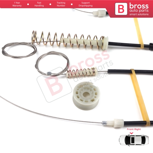 Window Regulator Repair Kit Front Right for VW Scirocco MK3 137 138 2008–2017 3-Door 1K8837462