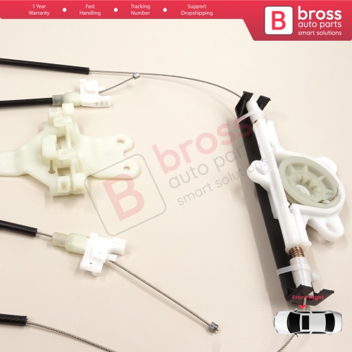 Window Regulator Repair Kit Front Right for Nissan Terrano 2 R20 Serena 1 C23 Vito W638 Maverick UDS UNS 807000F010