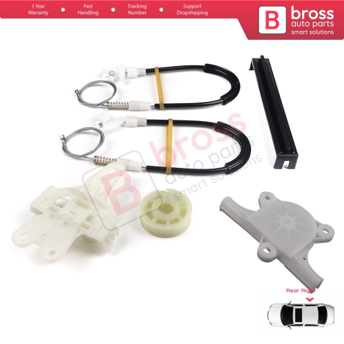 Window Regulator Repair Kit Rear Right for Nissan Terrano MK2 R20 1992-2007 SUV Van 827008F300