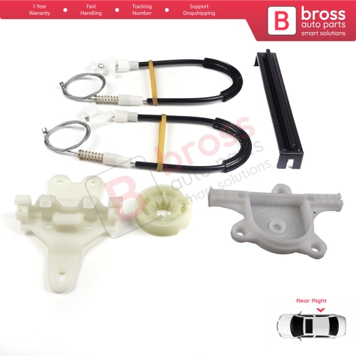Window Regulator Repair Kit Rear Right for Nissan Terrano MK2 R20 1992-2007 SUV Van 827008F300