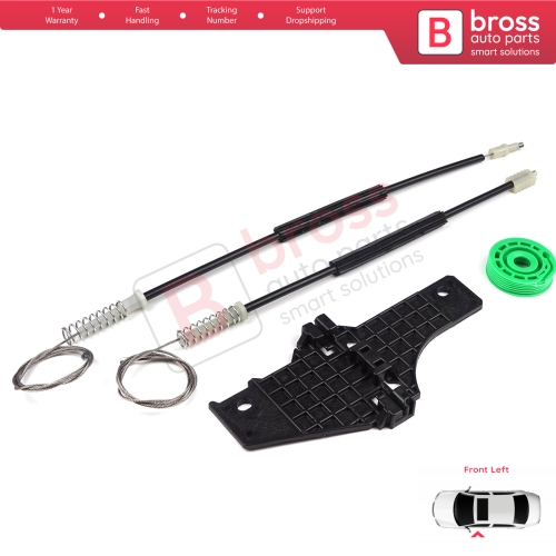 Power Window Regulator Repair Set Front Left Door for Peugeot 307 3A/C 3E 3H 2001-2008 4/5 Door 9634456980