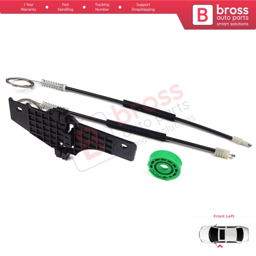 Power Window Regulator Repair Set Front Left Door for Peugeot 307 3A/C 3E 3H 2001-2008 4/5 Door 9634456980