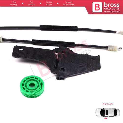 Power Window Regulator Repair Set Front Left Door for Peugeot 307 3A/C 3E 3H 2001-2008 4/5 Door 9634456980