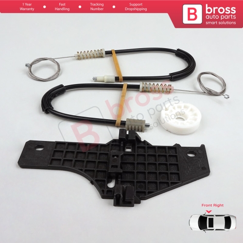 Power Window Regulator Repair Set Front Right Door for Peugeot 307 3A/C 3E 3H 2001-2008 4/5 Door 9634456880