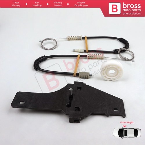 Power Window Regulator Repair Set Front Right Door for Peugeot 307 3A/C 3E 3H 2001-2008 4/5 Door 9634456880