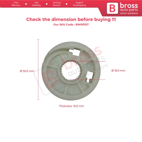 Window Regulator Repair Wheel Front Left Door for Citroen C4 Picasso 2006-On