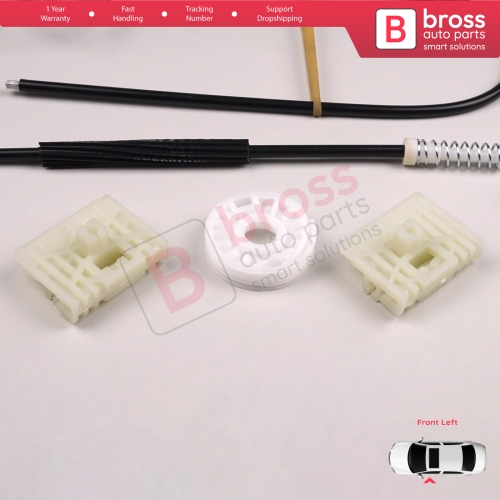 Window Regulator Repair Kit Front Left for Audi A2 8Z 8Z0 1999-2005 5-Door Hatchback 8Z0837461