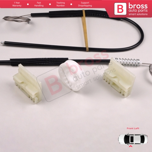 Window Regulator Repair Kit Front Left for Audi A2 8Z 8Z0 1999-2005 5-Door Hatchback 8Z0837461
