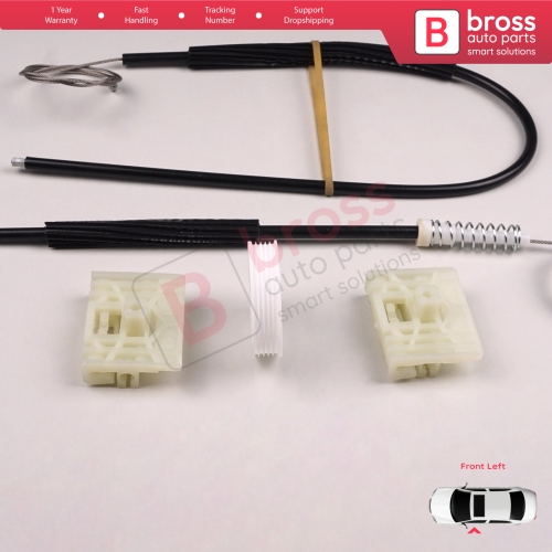 Window Regulator Repair Kit Front Left for Audi A2 8Z 8Z0 1999-2005 5-Door Hatchback 8Z0837461