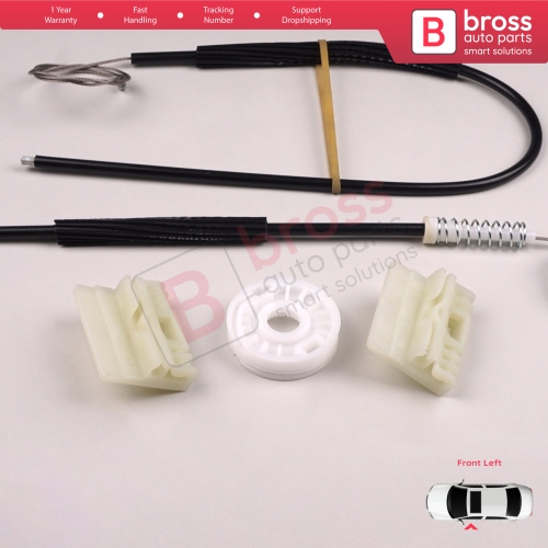 Window Regulator Repair Kit Front Left for Audi A2 8Z 8Z0 1999-2005 5-Door Hatchback 8Z0837461