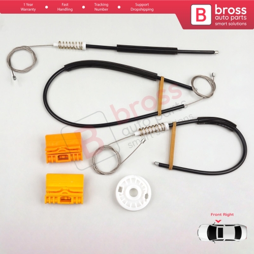 Window Regulator Repair Kit Front Right for Audi A2 8Z 8Z0 1999-2005 5-Door Hatchback 8Z0837462
