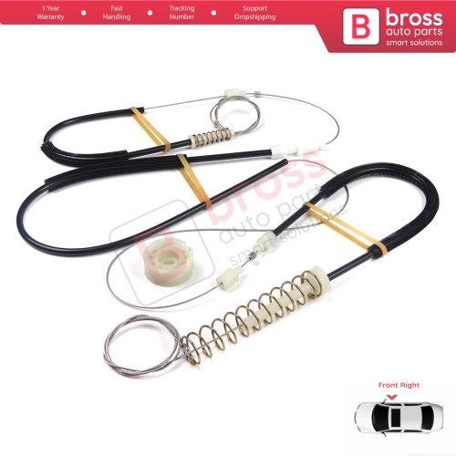 Window Regulator Repair Kit Right for VW EOS 1F7 1F8 2006-2015  2-Door Coupe Convertible CC 1Q0837462