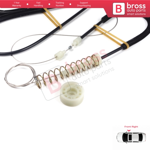 Window Regulator Repair Kit Right for VW EOS 1F7 1F8 2006-2015  2-Door Coupe Convertible CC 1Q0837462