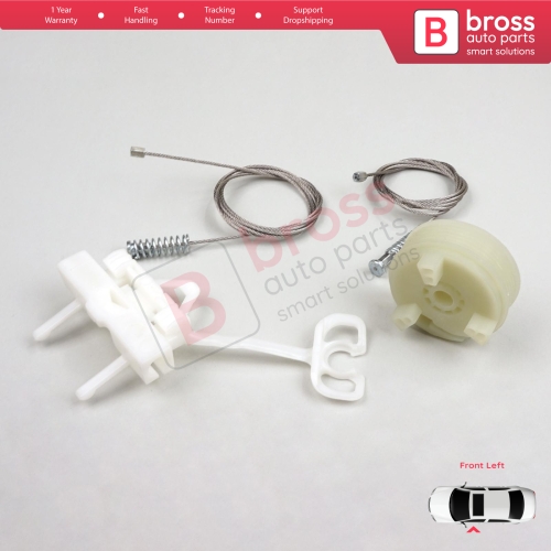 Window Regulator Repair Kit Front Left for Fiat Abarth Punto Grande Evo MK3 199 2005-2024 3/5-Door 51723316