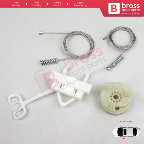 Window Regulator Repair Kit Front Left for Fiat Abarth Punto Grande Evo MK3 199 2005-2024 3/5-Door 51723316