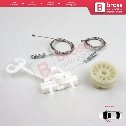 Window Regulator Repair Kit Front Left for Fiat Abarth Punto Grande Evo MK3 199 2005-2024 3/5-Door 51723316
