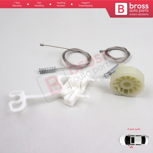Window Regulator Repair Kit Front Left for Fiat Abarth Punto Grande Evo MK3 199 2005-2024 3/5-Door 51723316