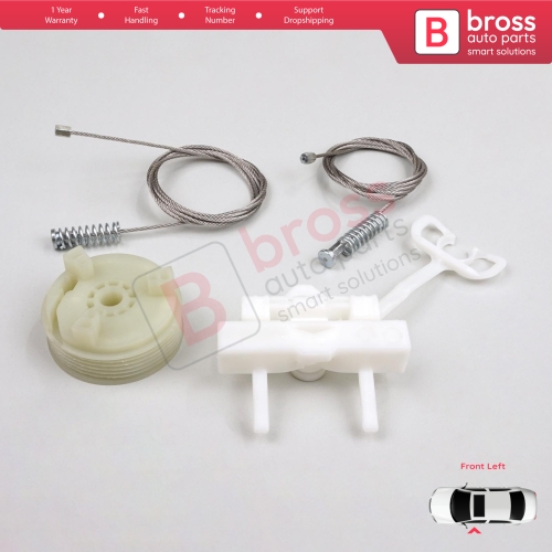 Window Regulator Repair Kit Front Left for Fiat Abarth Punto Grande Evo MK3 199 2005-2024 3/5-Door 51723316