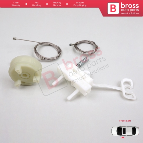 Window Regulator Repair Kit Front Left for Fiat Abarth Punto Grande Evo MK3 199 2005-2024 3/5-Door 51723316