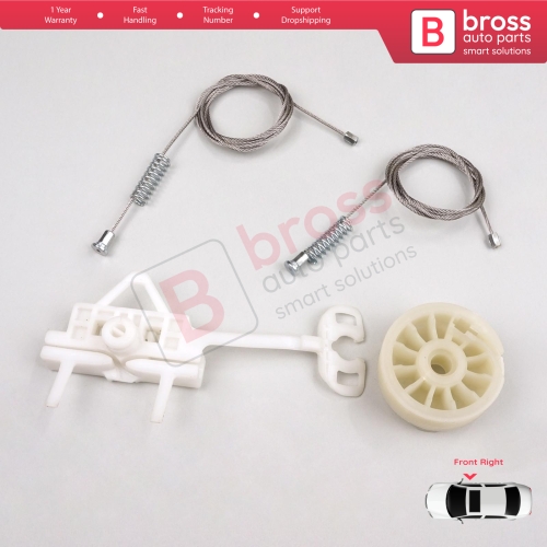 Window Regulator Repair Kit Front Right for Fiat Abarth Punto Grande Evo MK3 199 2005-2024 3/5-Door 51723315