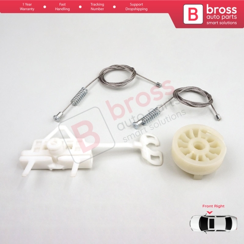 Window Regulator Repair Kit Front Right for Fiat Abarth Punto Grande Evo MK3 199 2005-2024 3/5-Door 51723315