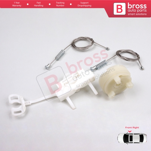 Window Regulator Repair Kit Front Right for Fiat Abarth Punto Grande Evo MK3 199 2005-2024 3/5-Door 51723315