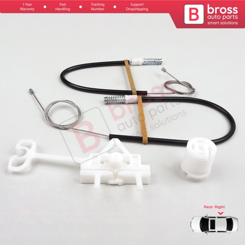 Manual Window Regulator Repair Kit Rear Right for Fiat Abarth Punto Grande Evo MK3 199 2005-2024 51723323