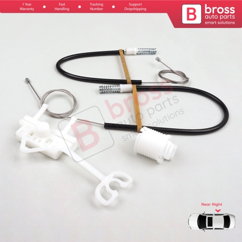 Manual Window Regulator Repair Kit Rear Right for Fiat Abarth Punto Grande Evo MK3 199 2005-2024 51723323