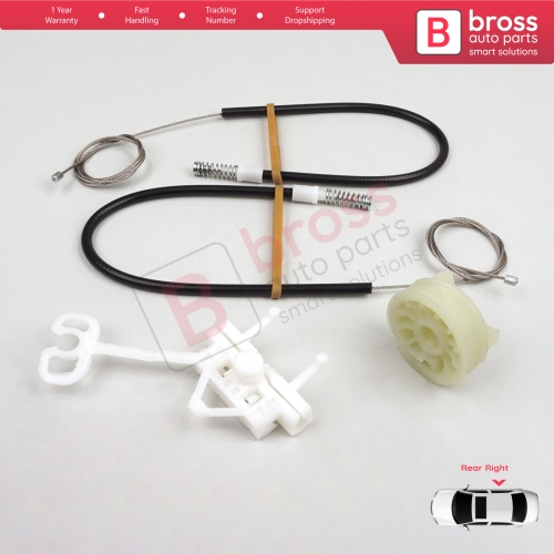 Power Window Regulator Repair Kit Rear Right for Fiat Abarth Punto Grande Evo MK3 199 2005-2024 5-Door 51723327