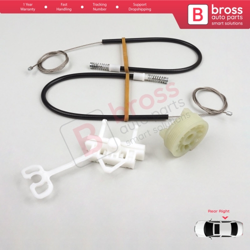 Power Window Regulator Repair Kit Rear Right for Fiat Abarth Punto Grande Evo MK3 199 2005-2024 5-Door 51723327