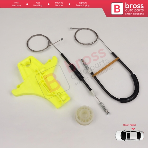 Window Regulator Repair Kit Rear Right for VW Amarok MK1 2H 2010-2022 4-Door Pickup 2H7839402