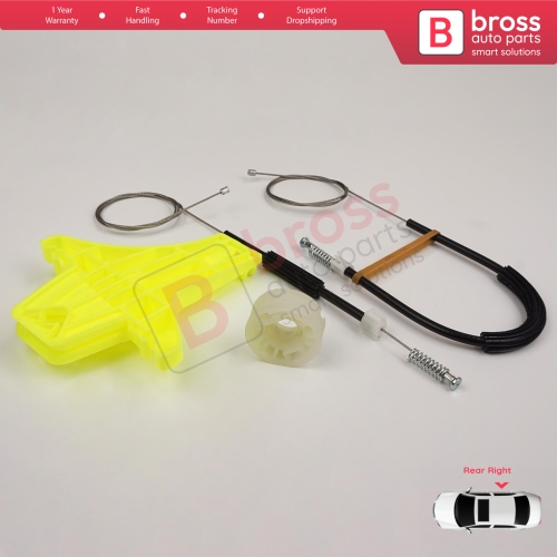 Window Regulator Repair Kit Rear Right for VW Amarok MK1 2H 2010-2022 4-Door Pickup 2H7839402