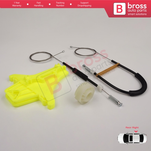 Window Regulator Repair Kit Rear Right for VW Amarok MK1 2H 2010-2022 4-Door Pickup 2H7839402