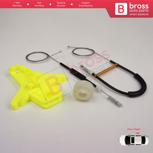 Window Regulator Repair Kit Rear Right for VW Amarok MK1 2H 2010-2022 4-Door Pickup 2H7839402