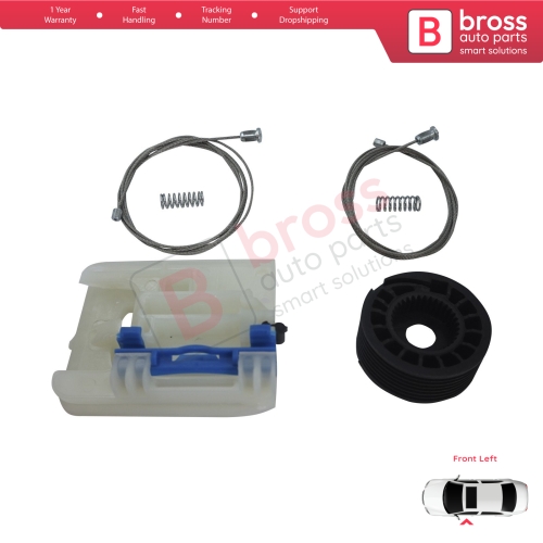 Power Window Regulator Repair Kit Front Left for Ford Transit Custom Tourneo MK1 V362 F3 FY FZ 2012-2023 BK21V23201AC