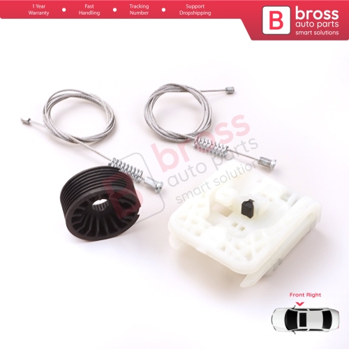 Power Window Regulator Repair Kit Front Right for Fiat Tipo MK2 356 357 Egea 2015-On 4/5 Door 52072856