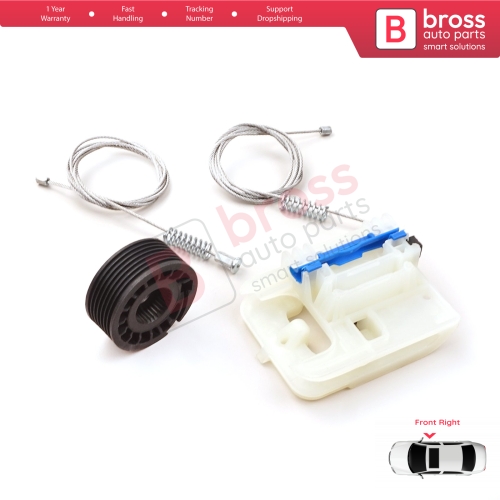 Power Window Regulator Repair Kit Front Right for Fiat Tipo MK2 356 357 Egea 2015-On 4/5 Door 52072856