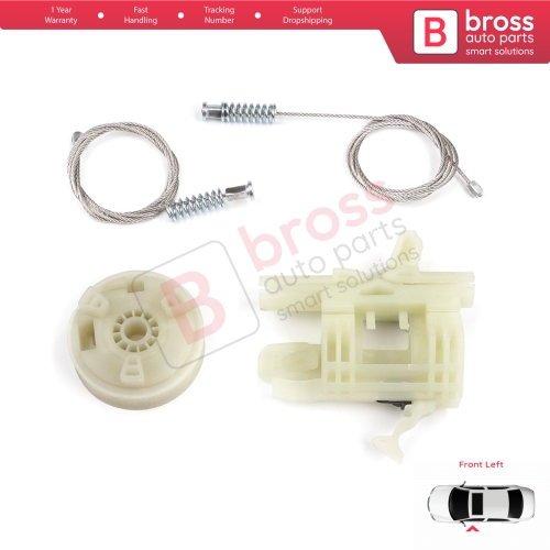 Power Window Regulator Repair Kit Front Left for Fiat 500 2007-On 2/3 Door Hatchback Cabrio Convertible 68070267AD