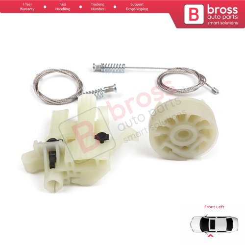 Power Window Regulator Repair Kit Front Left for Fiat 500 2007-On 2/3 Door Hatchback Cabrio Convertible 68070267AD