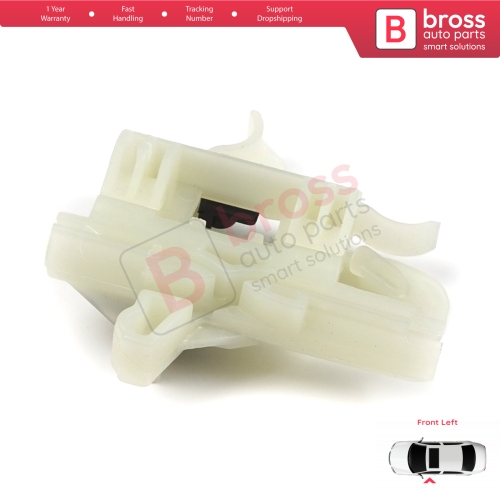 Power Window Regulator Repair Clips Front Left for Fiat 500 2007-On 2/3 Door Hatchback Cabrio Convertible 68070267AD