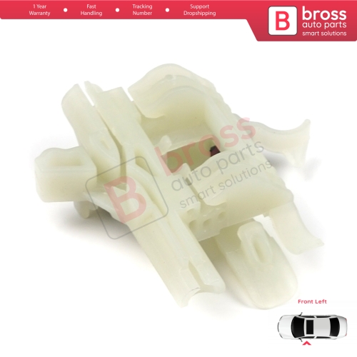 Power Window Regulator Repair Clips Front Left for Fiat 500 2007-On 2/3 Door Hatchback Cabrio Convertible 68070267AD