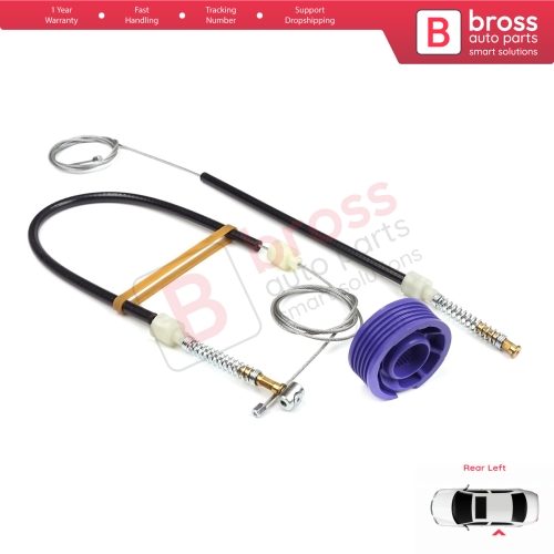 Window Regulator Repair Kit Rear Left for VW Phaeton 3D MK1 2002-2016 SWB Short Wheelbase 3D4839755