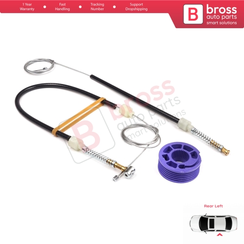 Window Regulator Repair Kit Rear Left for VW Phaeton 3D MK1 2002-2016 SWB Short Wheelbase 3D4839755
