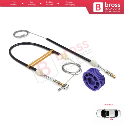 Window Regulator Repair Kit Rear Left for VW Phaeton 3D MK1 2002-2016 SWB Short Wheelbase 3D4839755